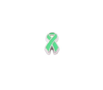 Floating Charms Floating charm green ribbon voor de memory locket