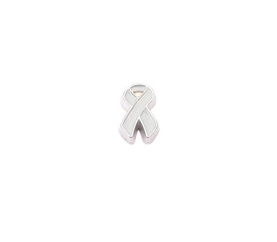 Floating Charms Floating charm gray ribbon voor de memory locket