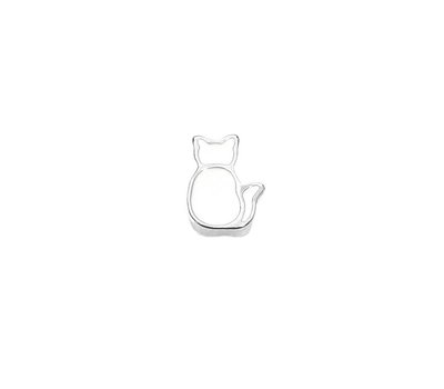 Floating Charms Floating charm witte kat voor de memory locket