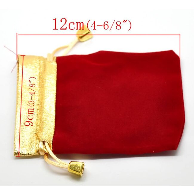 Luxe cadeauzakje rood met goudkleurig