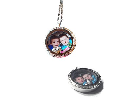Floating locket discs Memory locket foto disk large