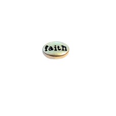 Floating Charms Floating charm faith goudkleurig