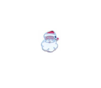 Floating Charms Floating charm kerstman met pluizige baard voor de memory locket