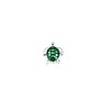 Floating Charms Floating charm groene schildpad zilverkleurig voor de memory locket