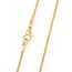 Goudkleurige snake ketting  zonder hanger van rvs