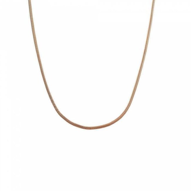 Rose goudkleurige snake ketting  zonder hanger van rvs