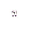 Floating Charms Floating charm witte flip flops met roze steentje voor de memory locket