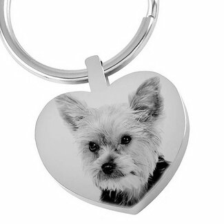 Sleutelhanger hart graveren