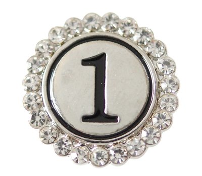 Clicks en Chunks | Click cijfer 1 zilver voor clicks sieraden