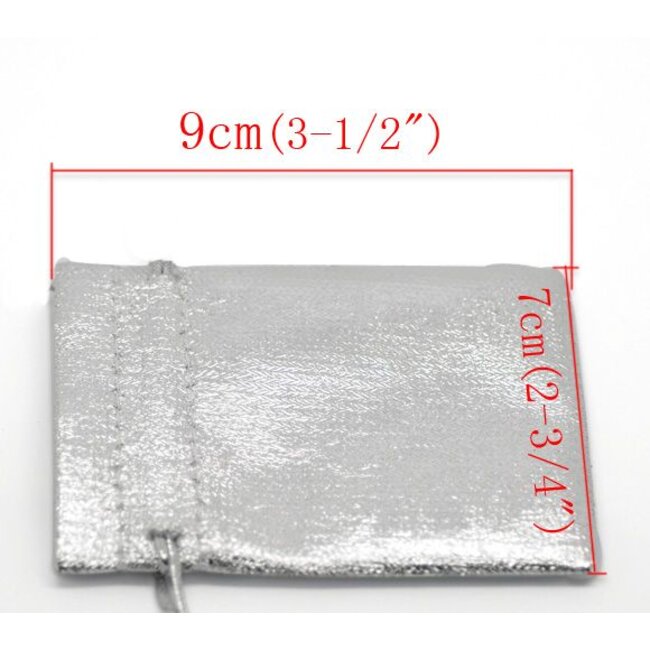 cadeauzakje zilverkleurig