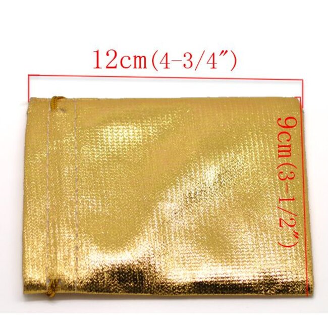 cadeauzakje goudkleurig