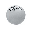 Floating locket  discs Memory locket disk i love you zilverkleurig large