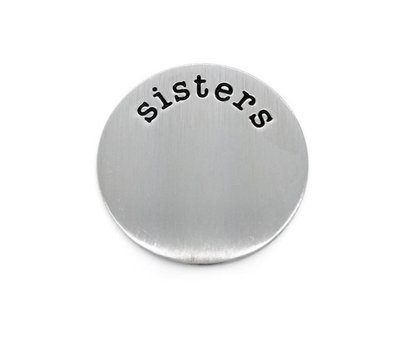 Floating locket discs Memory locket disk sisters zilverkleurig large