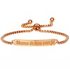 Armband met Naam Slide armband graveren rosé goudkleurig