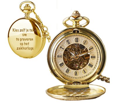 Zakhorloge Graveren Goudkleurige Zakhorloge Graveren