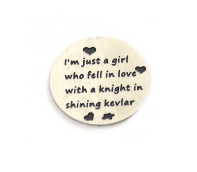 Floating locket  discs Floating locket disk just a girl zilverkleurig