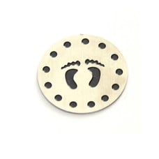 Floating locket  discs Memory locket disk voetjes large