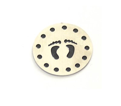 Floating locket  discs Memory locket disk voetjes large