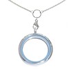 Floating locket Zilverkleurige memory locket rond XL met ketting