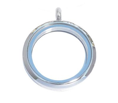 Floating locket Zilverkleurige memory locket rond XL