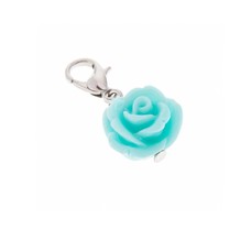 Clip on charms Roosje dangle blauw