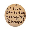 Floating locket  discs Memory locket disk i love you to the moon goudkleurig large