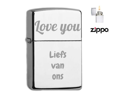 Aansteker Graveren Zippo graveren met Tekst of Symbool