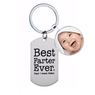 Sleutelhanger voor Papa met Foto - Best farter ever