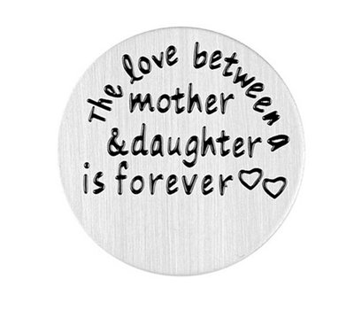Floating locket discs Memory locket disk love between mother and daughter large
