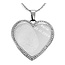 Vingerafdruk sieraad hart crystals zilverkleurig