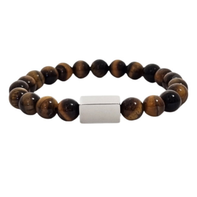 Kralenarmband Graveren - bruin