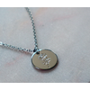 Ketting met letter Geboortebloem Ketting - Zilverkleurig