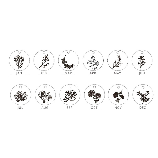 Geboortebloem Ketting - Zilverkleurig