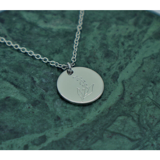 Geboortebloem Ketting - Zilverkleurig