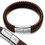 Leren armband graveren Zen bruin