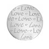 Floating locket  discs Memory locket disk love handgeschreven large zilverkleurig