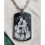 Dog tag Graveren met Ketting zilverkleurig