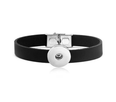 Clicks Sieraden Clicks armband leer zwart