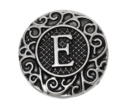 Clicks Click letter E zilverkleurig voor clicks sieraden