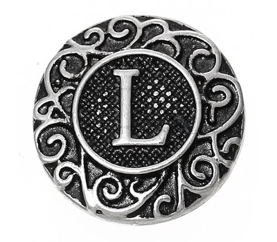 Clicks Click letter L zilverkleurig voor clicks sieraden