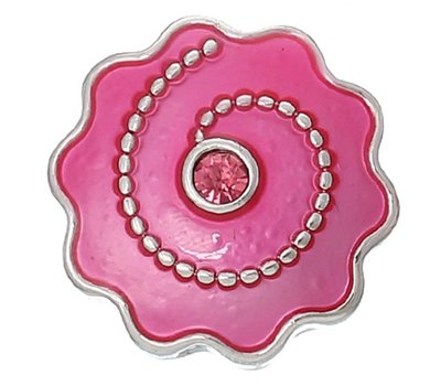 Clicks Click smiley roze voor clicks sieraden