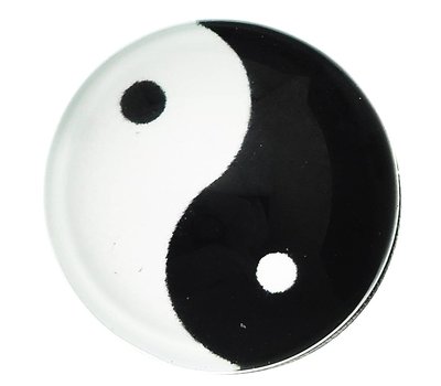 Clicks Click yin yang zilverkleurig voor clicks sieraden