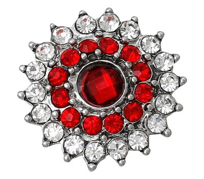 Clicks Click bloem rood voor clicks sieraden