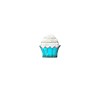 Floating Charms Floating charm cupcake blauw voor de memory locket