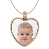 Ketting met foto Ketting met foto hanger hart antiek goudkleurig