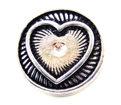 Clicks Click zilverkleurige hart voor clicks sieraden