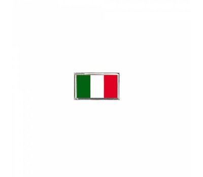 Floating Charms Floating charm vlag Italië zilverkleurig voor de memory locket