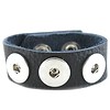 Clicks Sieraden Clicks armband nubuck leer zwart