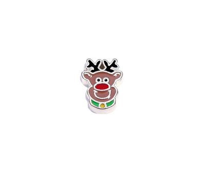 Floating Charms Floating charm Rudolph voor de memory locket