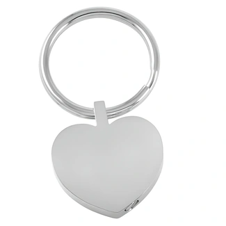As sleutelhanger hart zilverkleurig